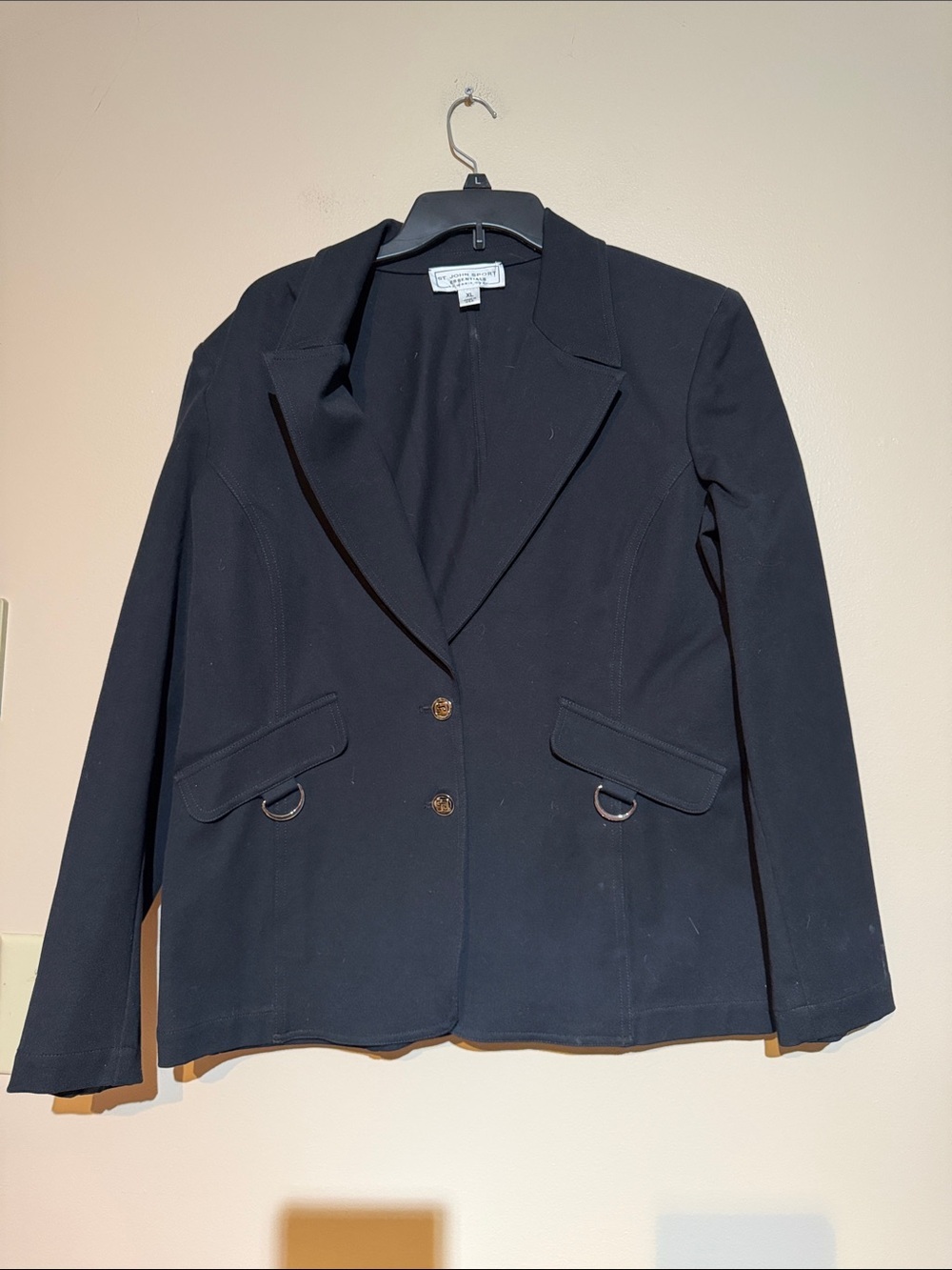 St. John Sport by Marie Gray Black Tailored Blazer
